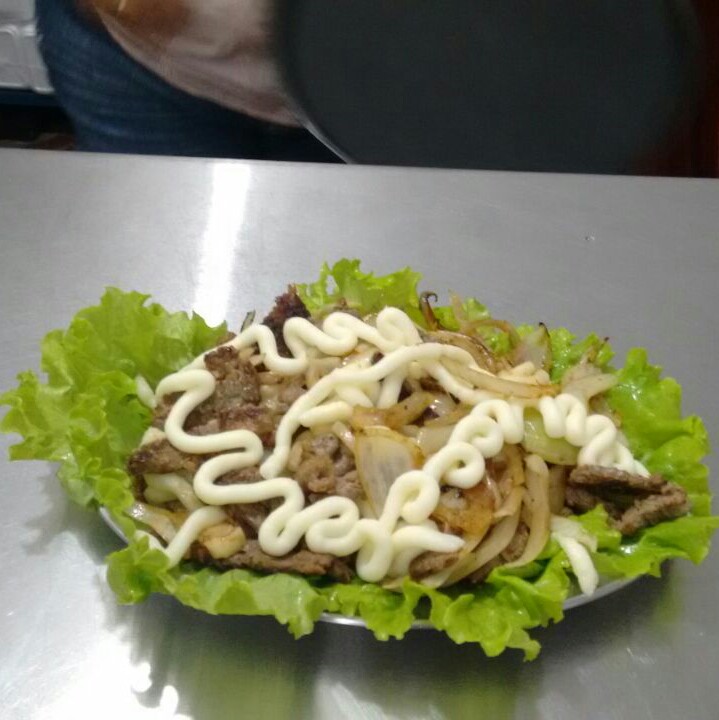 Porção de Contra Filé Acebolado